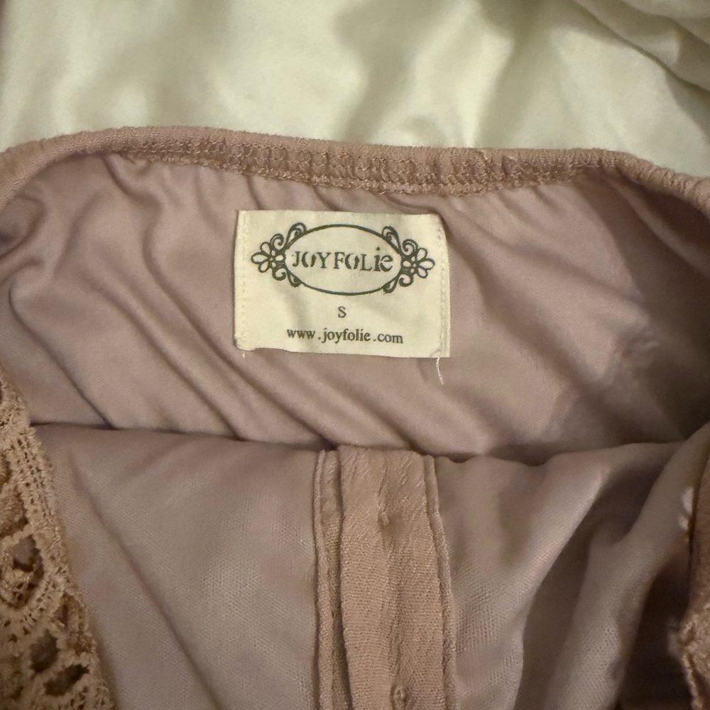 Joyfolie Delicate Lace dress in dusty rose. Worn once for pictures, stunning.